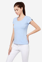 Load image into Gallery viewer, Posh Women's Cotton U Sharp Slim Fit T-Shirt (135g)
