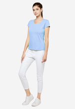 Load image into Gallery viewer, Posh Women's Cotton U Sharp Slim Fit T-Shirt (135g)
