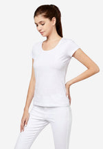Load image into Gallery viewer, Posh Women's Cotton U Sharp Slim Fit T-Shirt (135g)
