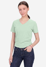 Charger l'image dans la galerie, Grand V-Neck Cotton Slim Fit T-Shirt (160g)
