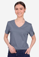 Charger l'image dans la galerie, Grand V-Neck Cotton Slim Fit T-Shirt (160g)
