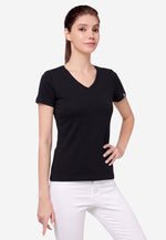 Charger l'image dans la galerie, Grand V-Neck Cotton Slim Fit T-Shirt (160g)

