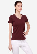 Charger l'image dans la galerie, Grand V-Neck Cotton Slim Fit T-Shirt (160g)
