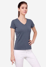 Charger l'image dans la galerie, Grand V-Neck Cotton Slim Fit T-Shirt (160g)
