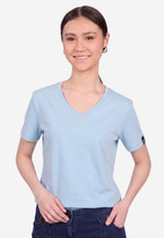Charger l'image dans la galerie, Grand V-Neck Cotton Slim Fit T-Shirt (160g)
