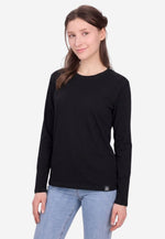 Carica l'immagine nel visualizzatore di Gallery, Long Sleeve Crew Neck Mercerized Cotton Women T-Shirt
