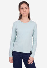 Carica l'immagine nel visualizzatore di Gallery, Long Sleeve Crew Neck Mercerized Cotton Women T-Shirt
