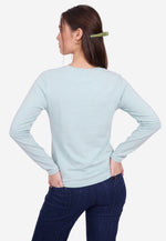 Carica l'immagine nel visualizzatore di Gallery, Long Sleeve Crew Neck Mercerized Cotton Women T-Shirt
