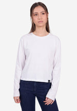 Carica l'immagine nel visualizzatore di Gallery, Long Sleeve Crew Neck Mercerized Cotton Women T-Shirt
