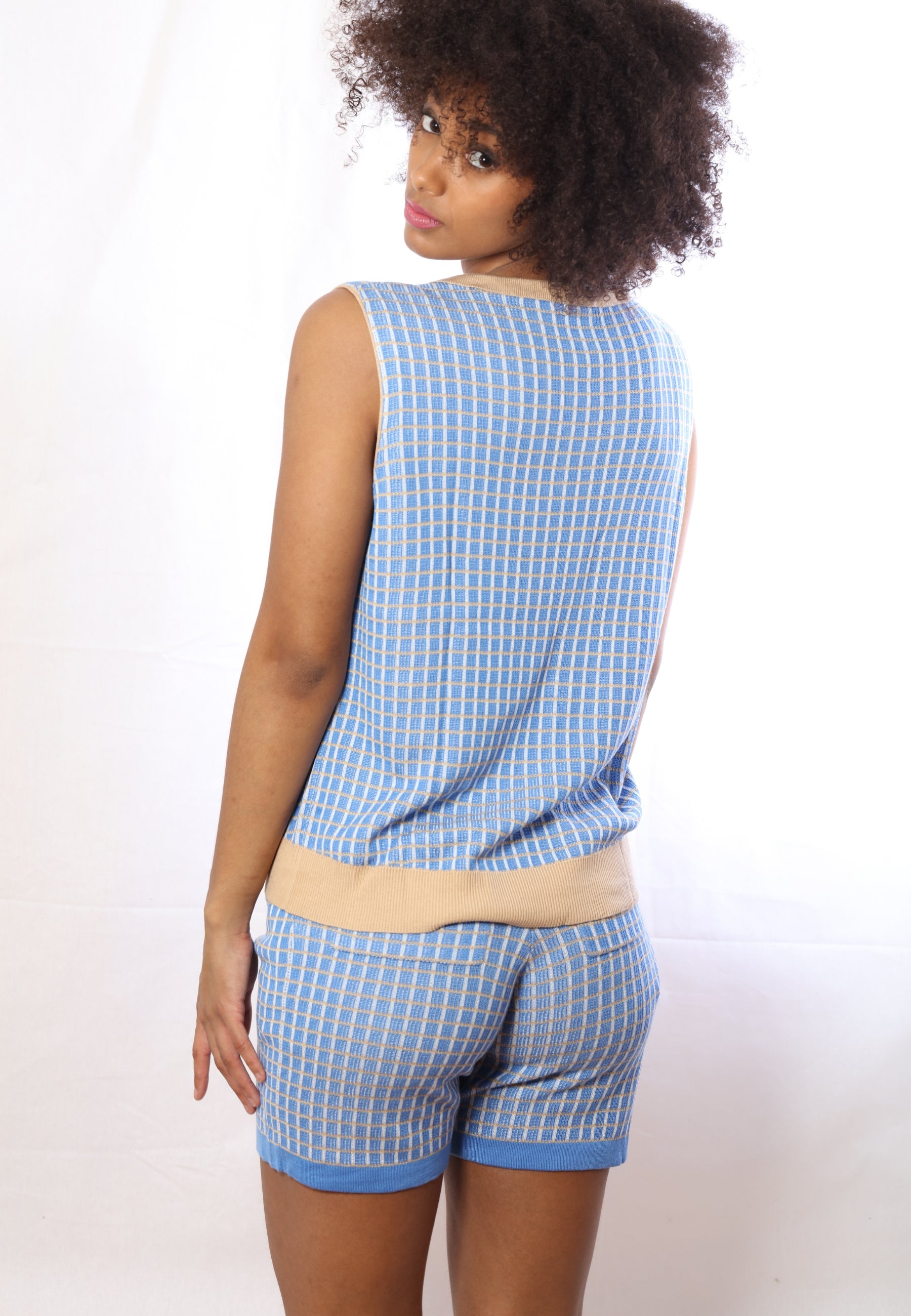 Tweed Tencel Pleated Pants