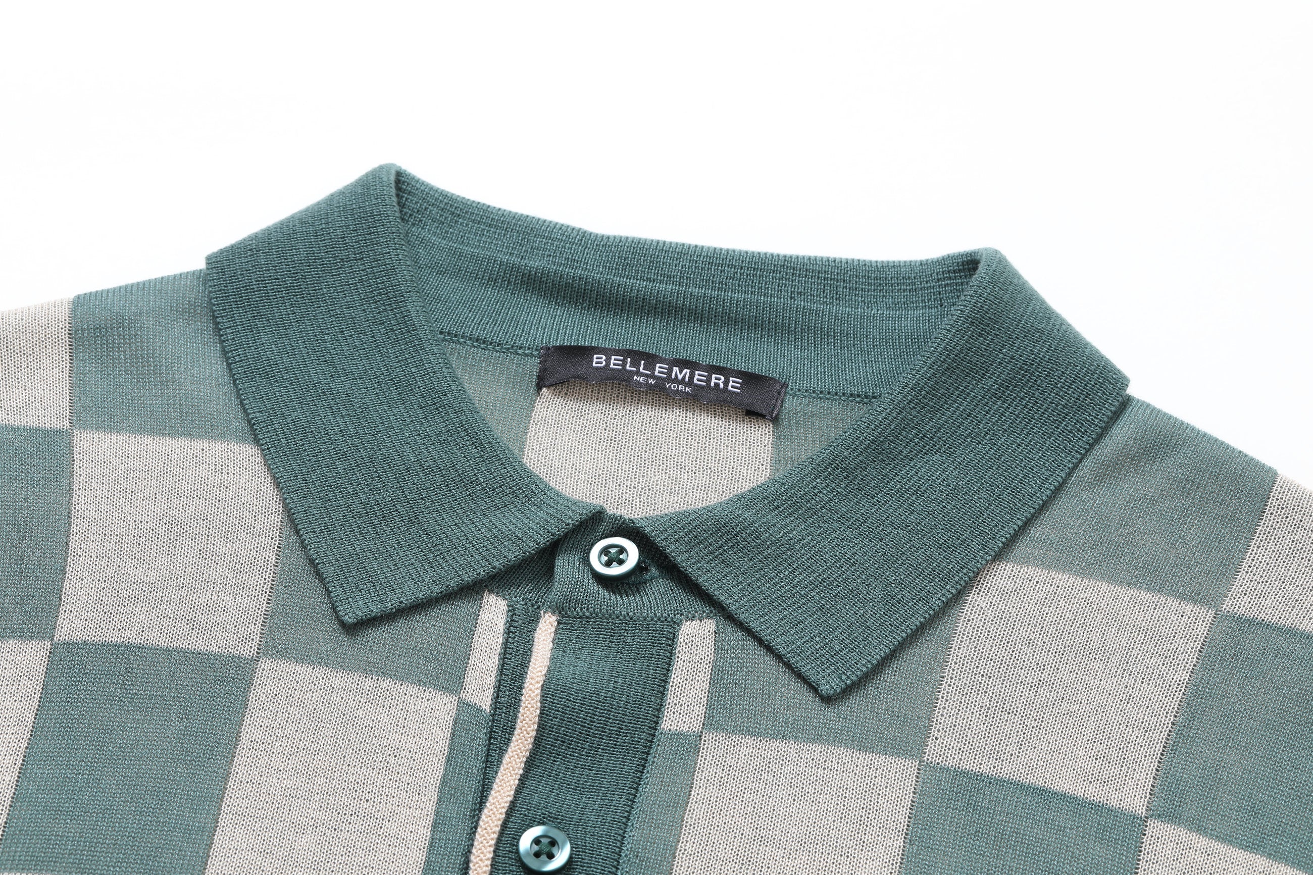 Checkered Tencel Polo