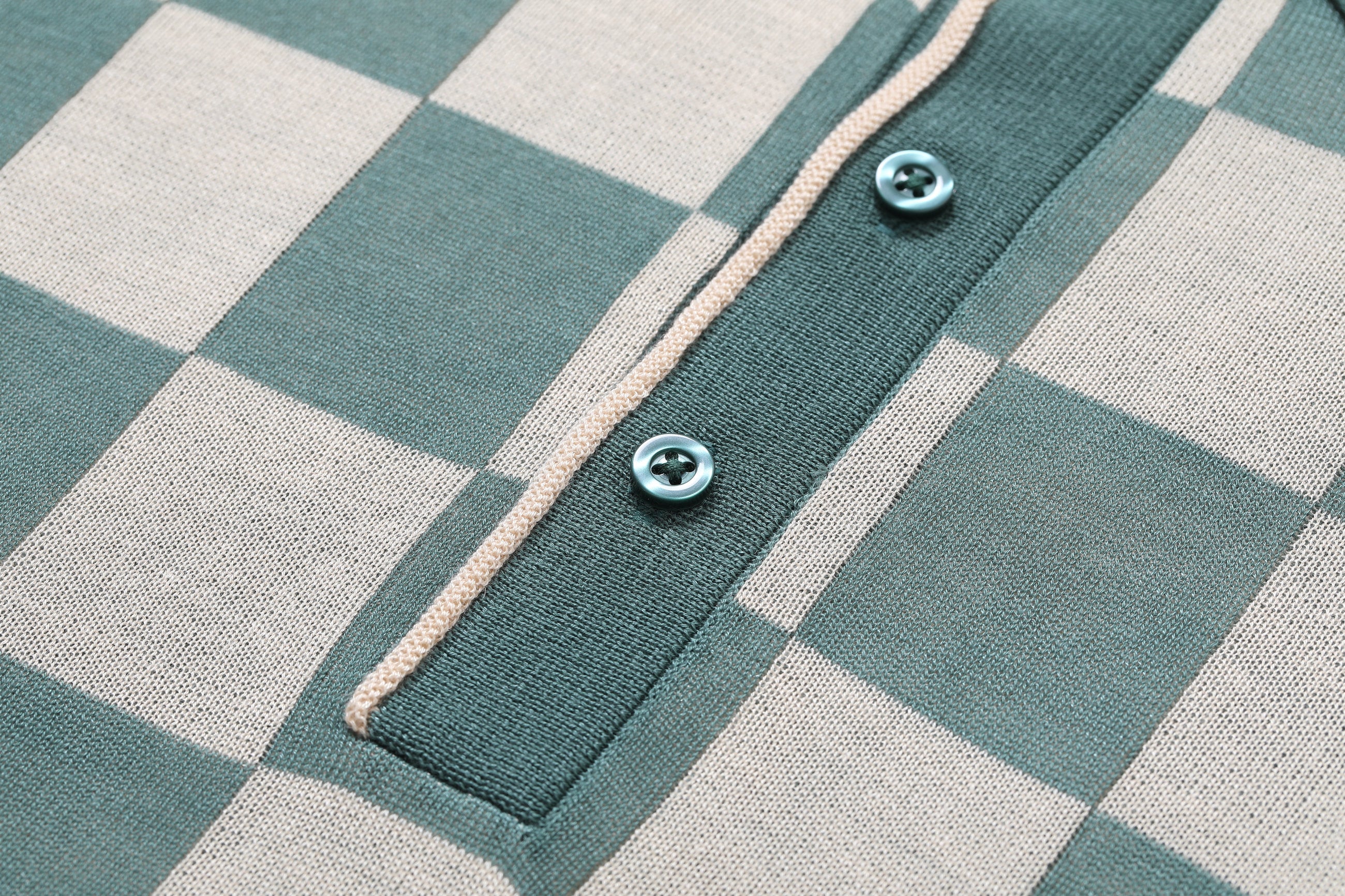 Checkered Tencel Polo