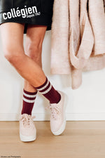Load image into Gallery viewer, NICO Ribbed Varisty Crew Socks
