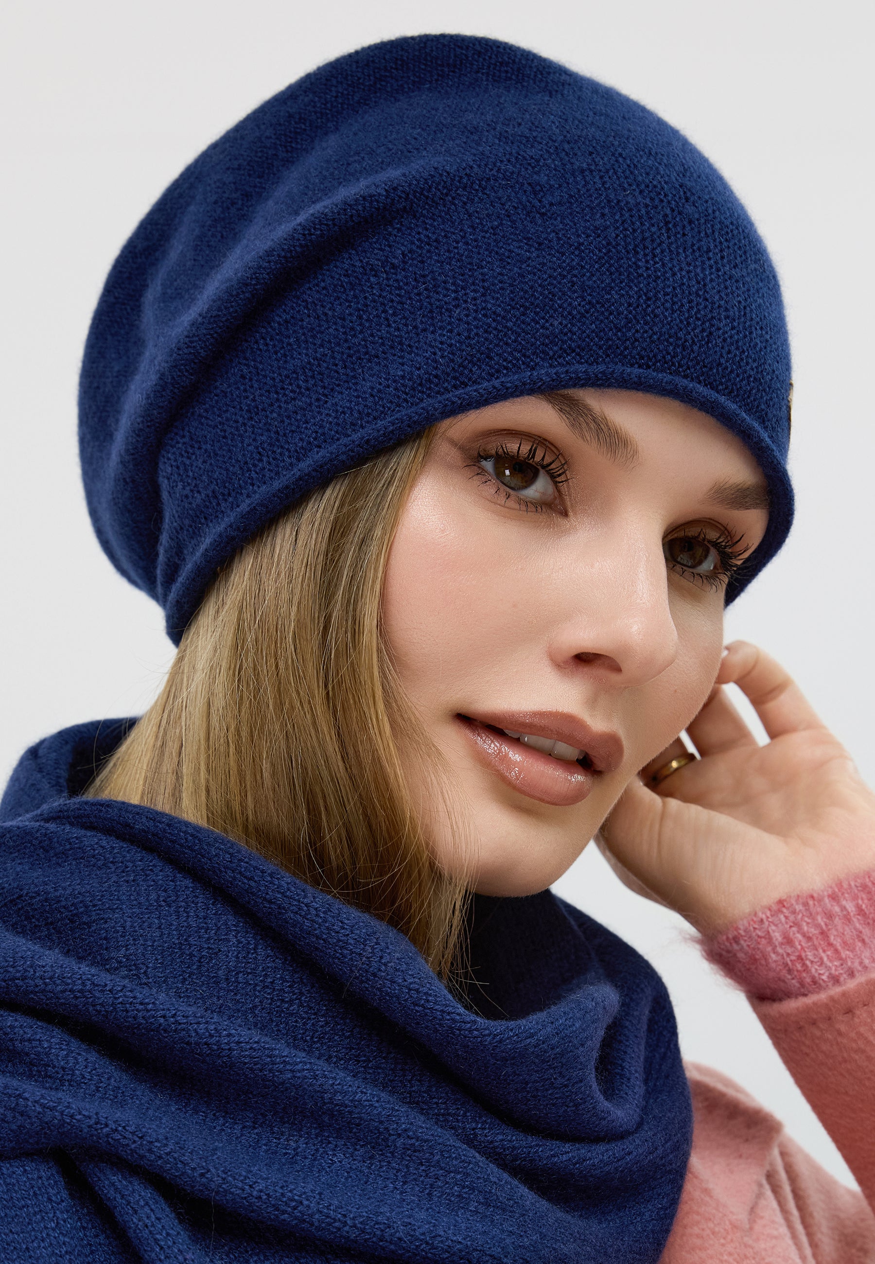 Double-Layer Cashmere Beanie