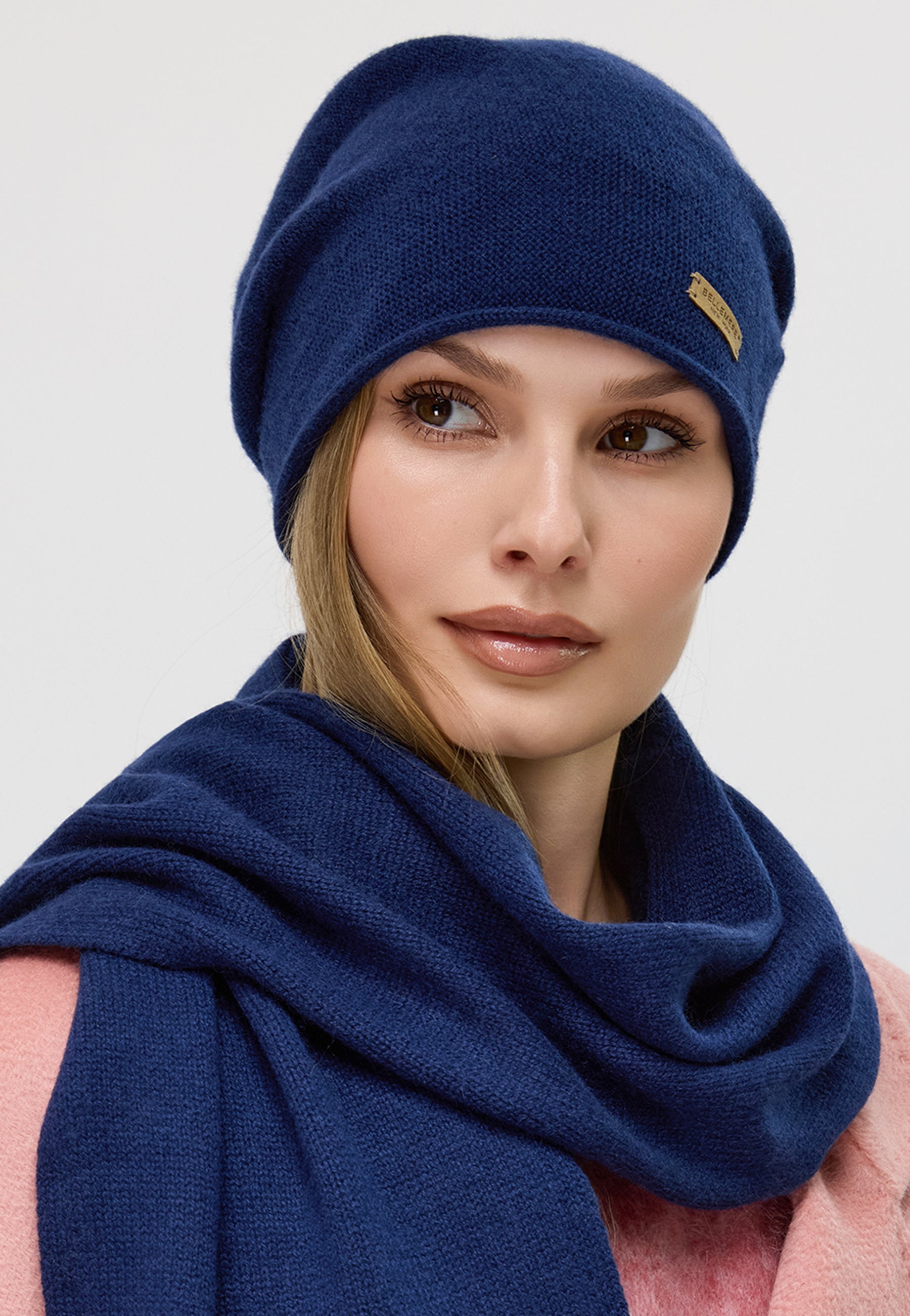 Double-Layer Cashmere Beanie