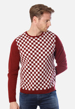 Carica l&#39;immagine nel visualizzatore di Gallery, Checker Print Cashmere Merino Sweater
