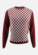 Carica l&#39;immagine nel visualizzatore di Gallery, Checker Print Cashmere Merino Sweater
