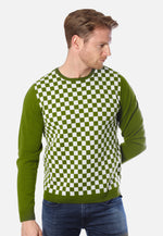 Carica l&#39;immagine nel visualizzatore di Gallery, Checker Print Cashmere Merino Sweater
