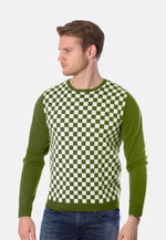 Carica l&#39;immagine nel visualizzatore di Gallery, Checker Print Cashmere Merino Sweater

