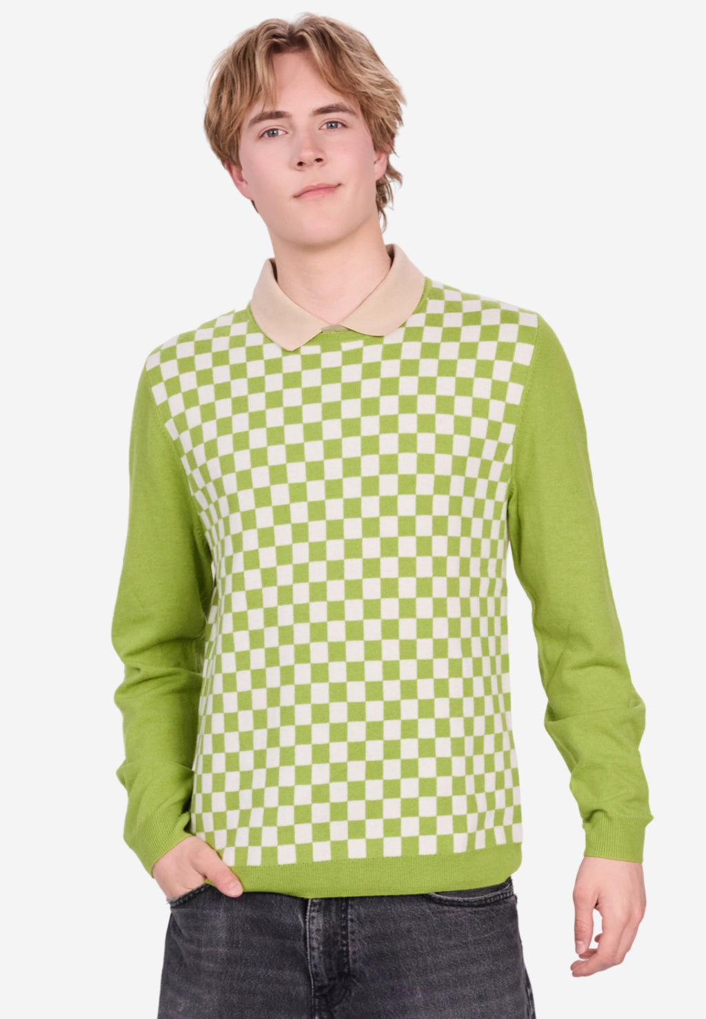 Yellow Green / Checkered