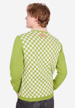 Load image into Gallery viewer, Checker Print Cashmere Merino Sweater

