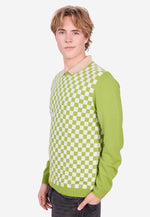 Load image into Gallery viewer, Checker Print Cashmere Merino Sweater
