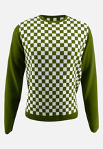 Carica l&#39;immagine nel visualizzatore di Gallery, Checker Print Cashmere Merino Sweater
