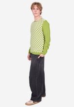 Load image into Gallery viewer, Checker Print Cashmere Merino Sweater
