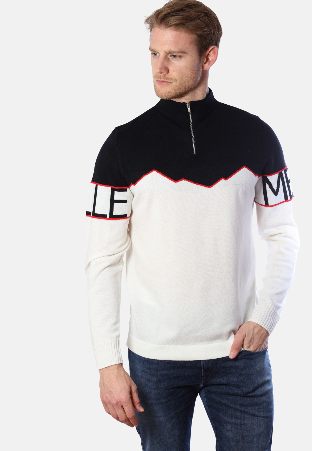 Half-Zipped Cashmere Blend Sweater