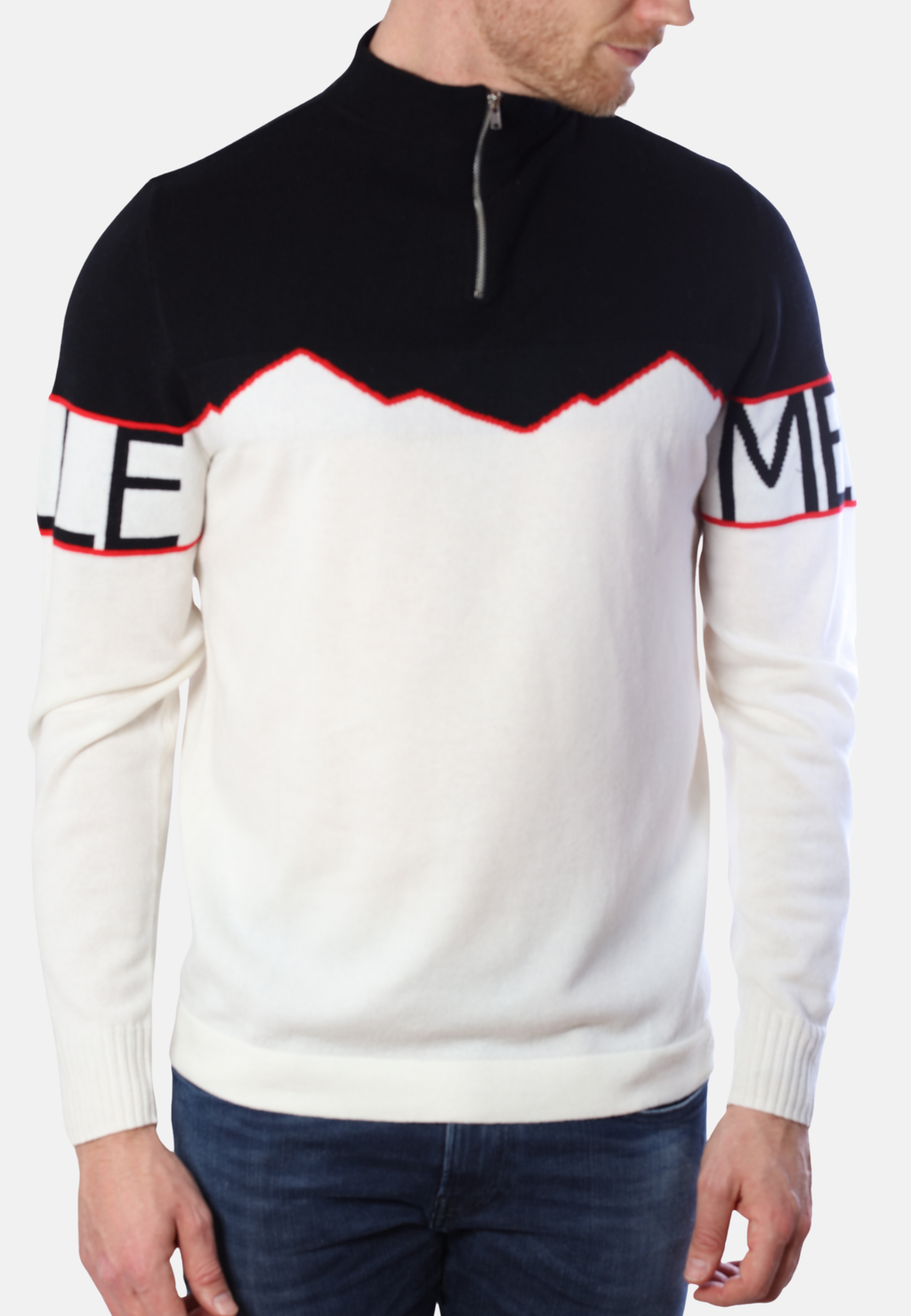 Half-Zipped Cashmere Blend Sweater