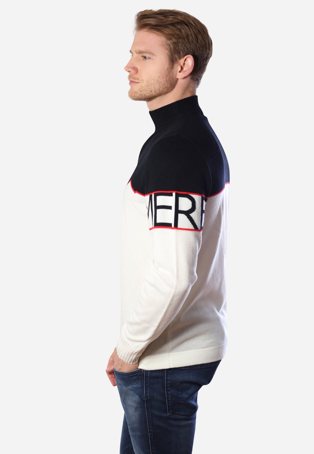 Half-Zipped Cashmere Blend Sweater