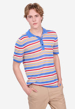 将图片加载到图库查看器，Fantasy Stripe Multicolor Tencel Polo
