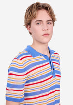 将图片加载到图库查看器，Fantasy Stripe Multicolor Tencel Polo
