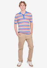 将图片加载到图库查看器，Fantasy Stripe Multicolor Tencel Polo
