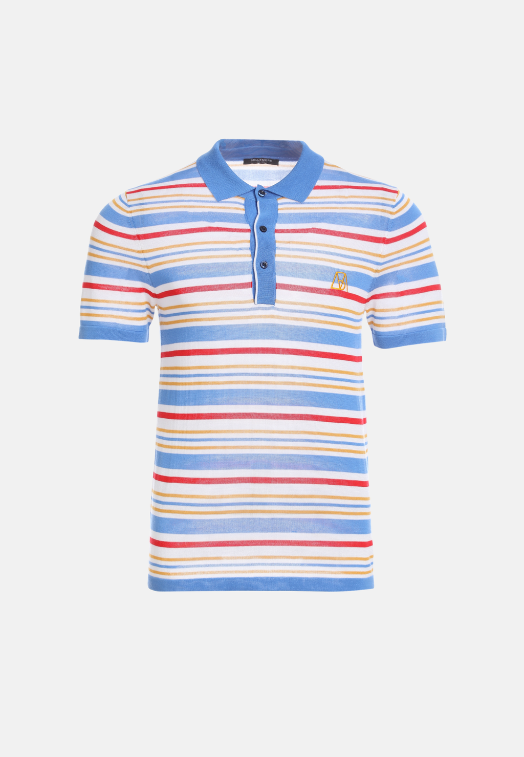 Polo en Tencel à rayures fantaisie multicolores