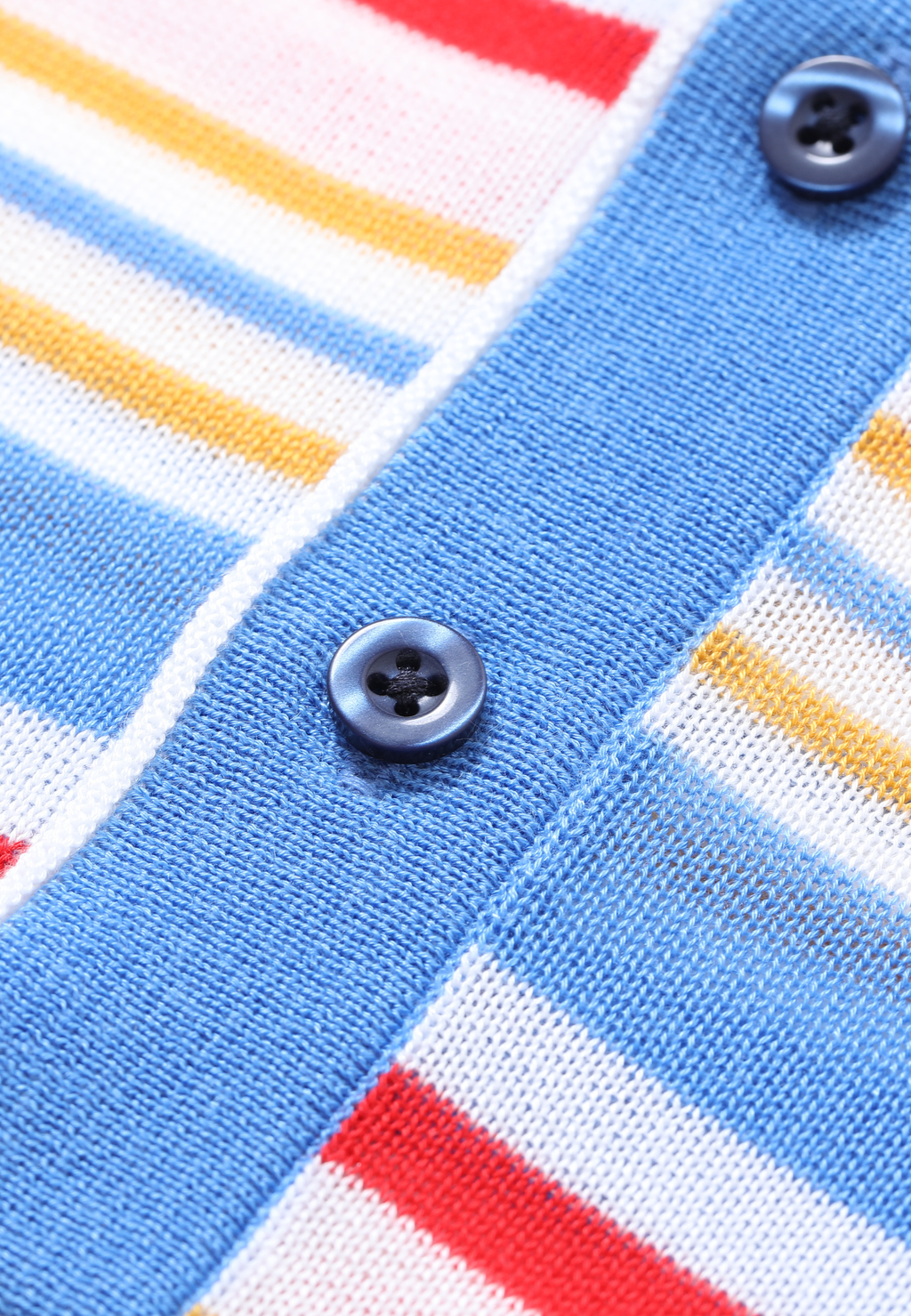 Polo en Tencel à rayures fantaisie multicolores