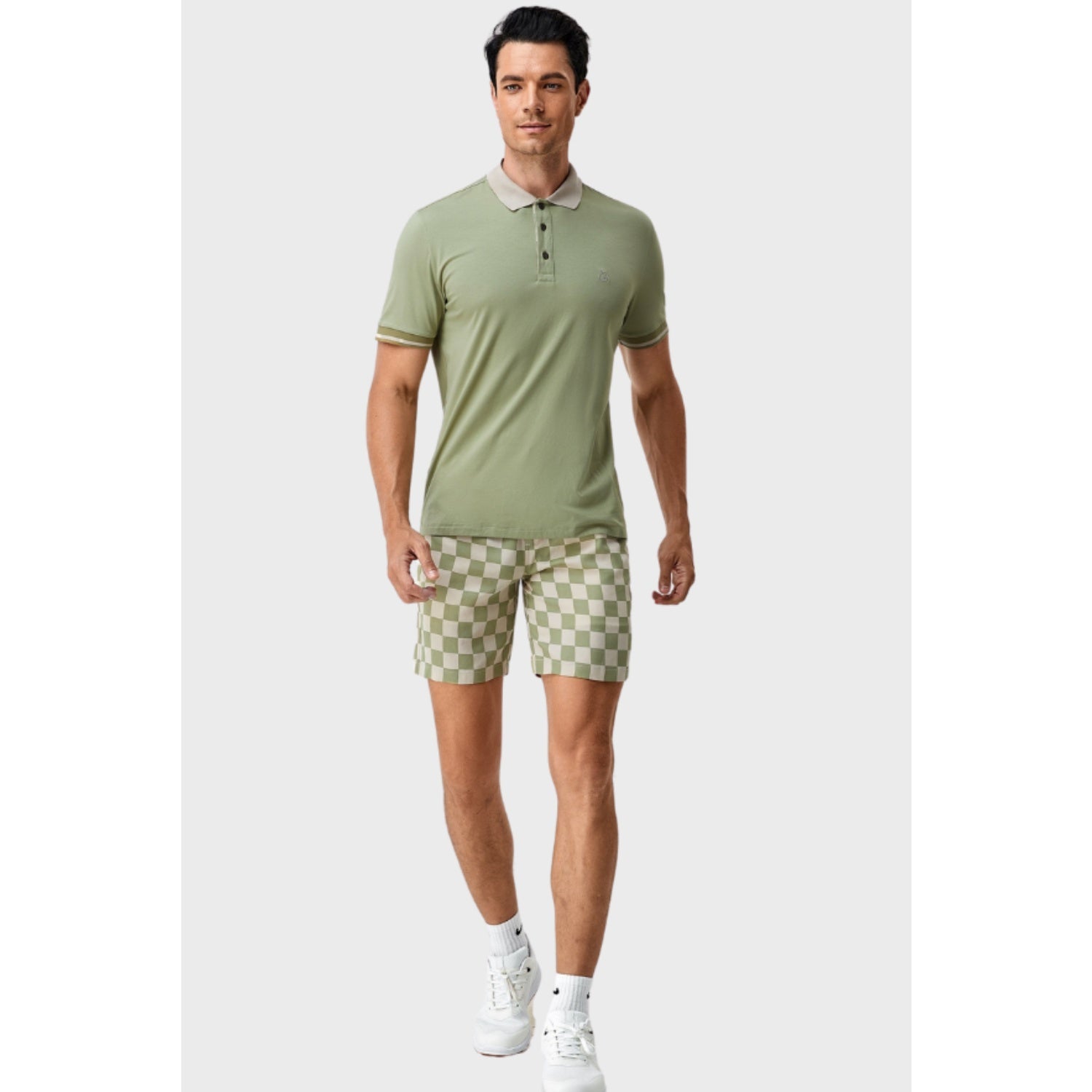 Men's Two-Tone Checkered Short Pants