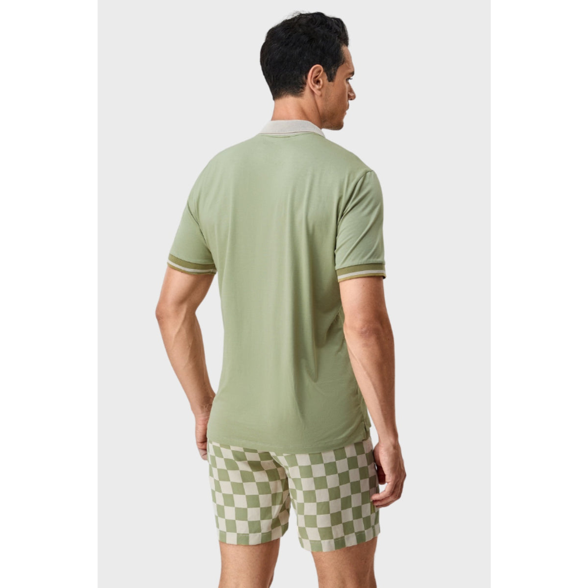Shorts à carreaux bicolores pour homme