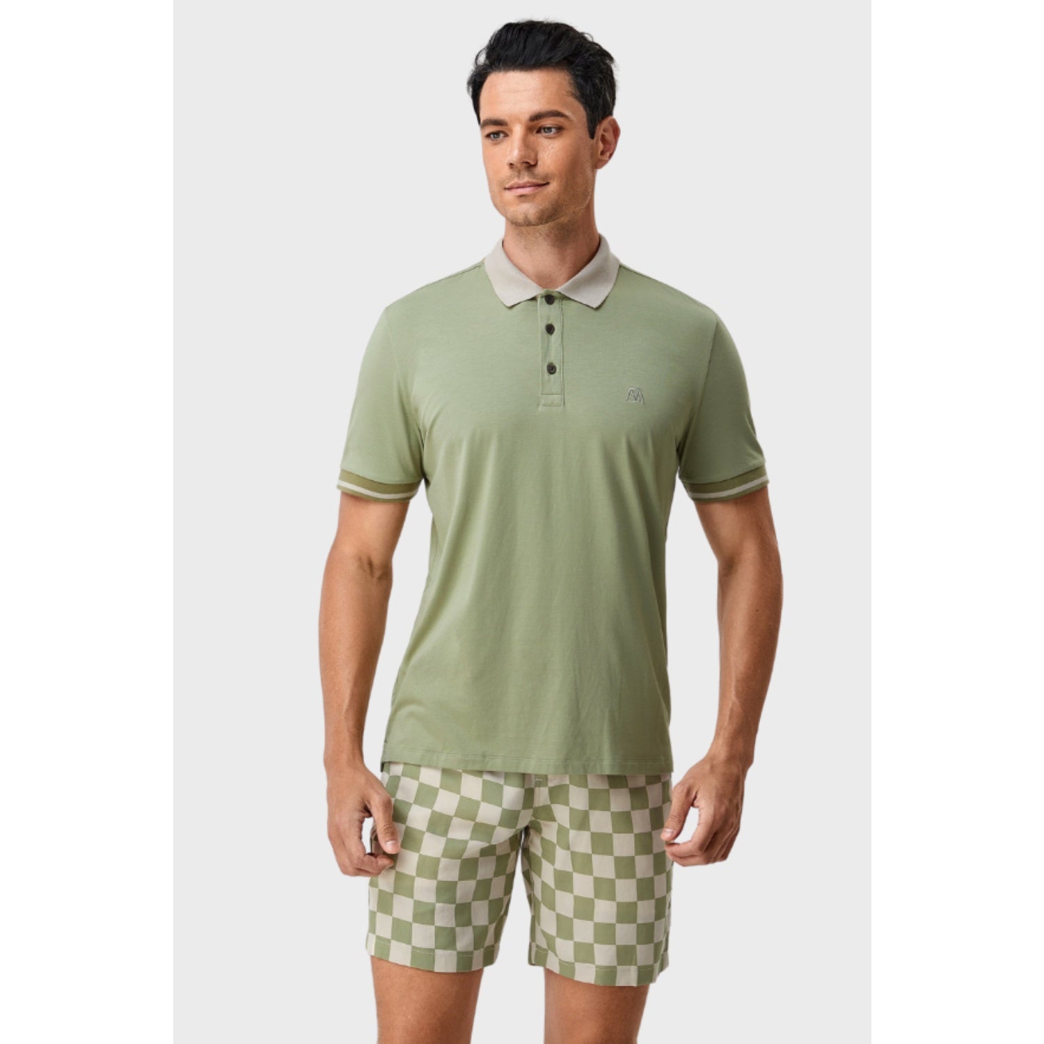 Men's Two-Tone Checkered Short Pants