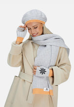 Cargar imagen en el visor de la galería, Houndstooth Cashmere Ribbed Scarves
