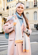 Cargar imagen en el visor de la galería, Houndstooth Cashmere Ribbed Scarves
