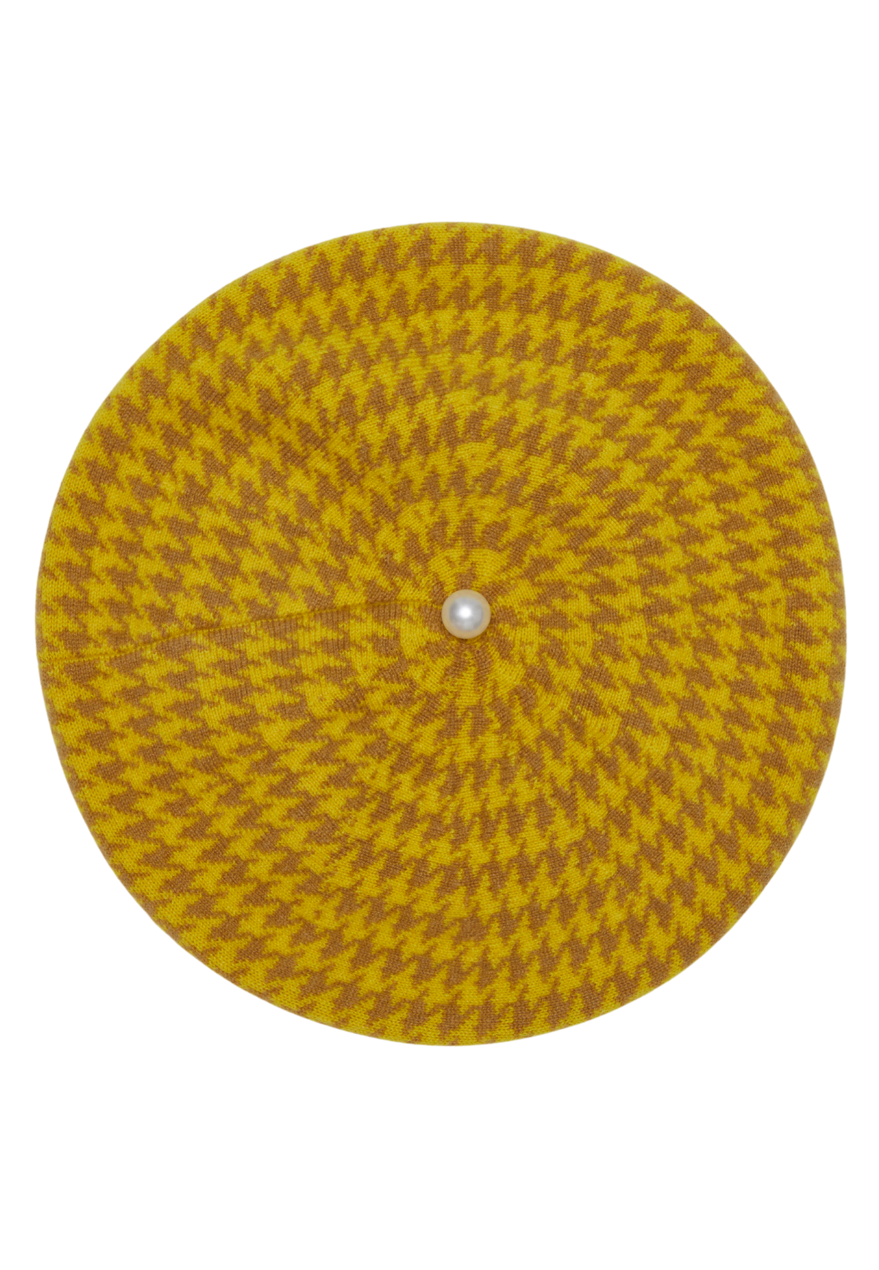 Houndstooth Pearled Cashmere Berets