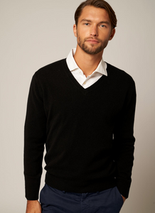 Solid V-Neck Merino Sweater5335801124339954