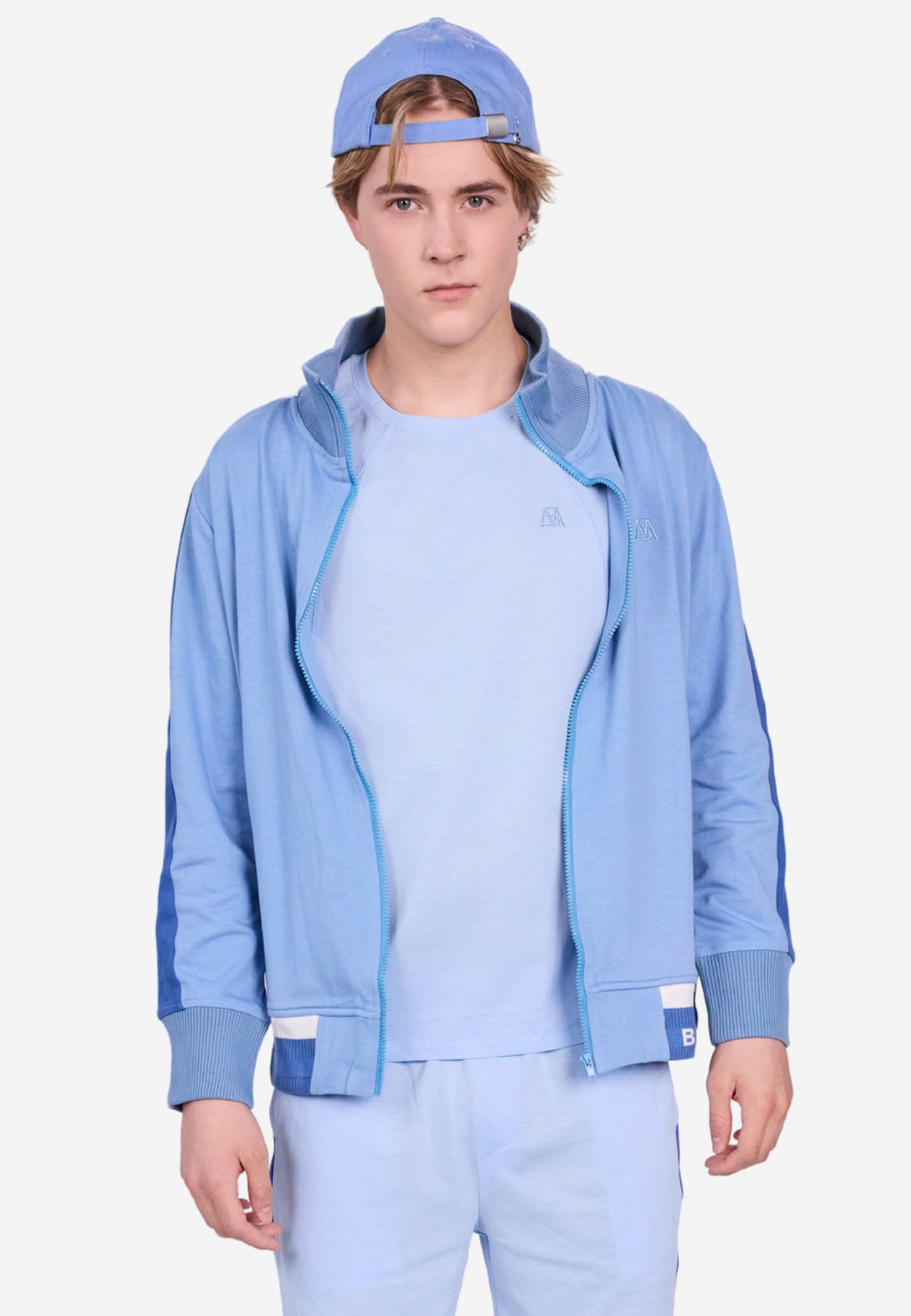 Veste de survêtement bicolore à fermeture éclair intégrale pour homme