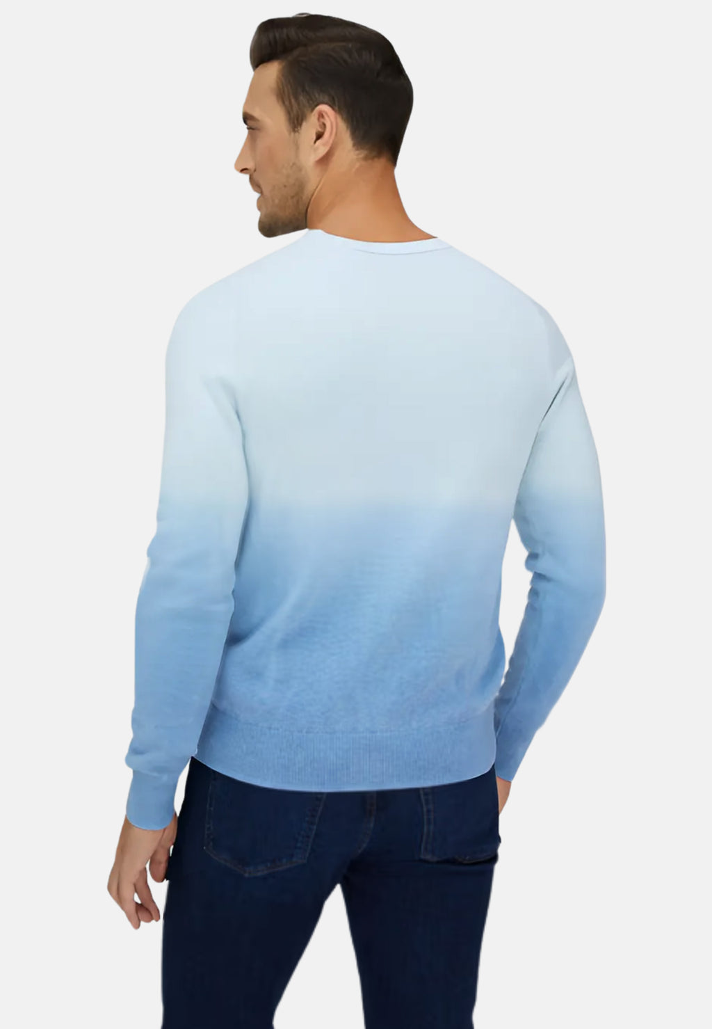 Pull en laine mérinos à dégradé polaire pour homme