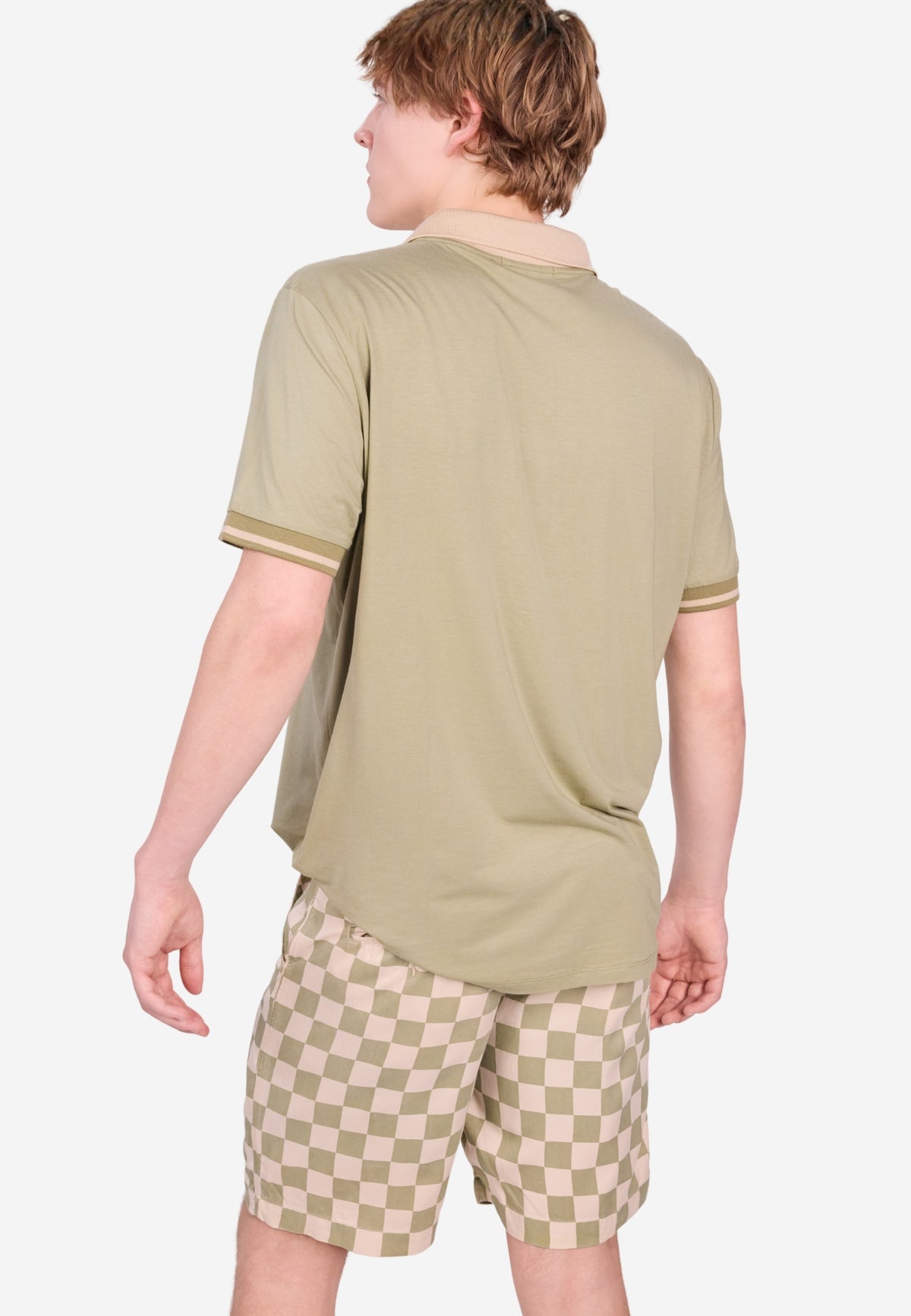 Men's Two-Tone Checkered Short Pants