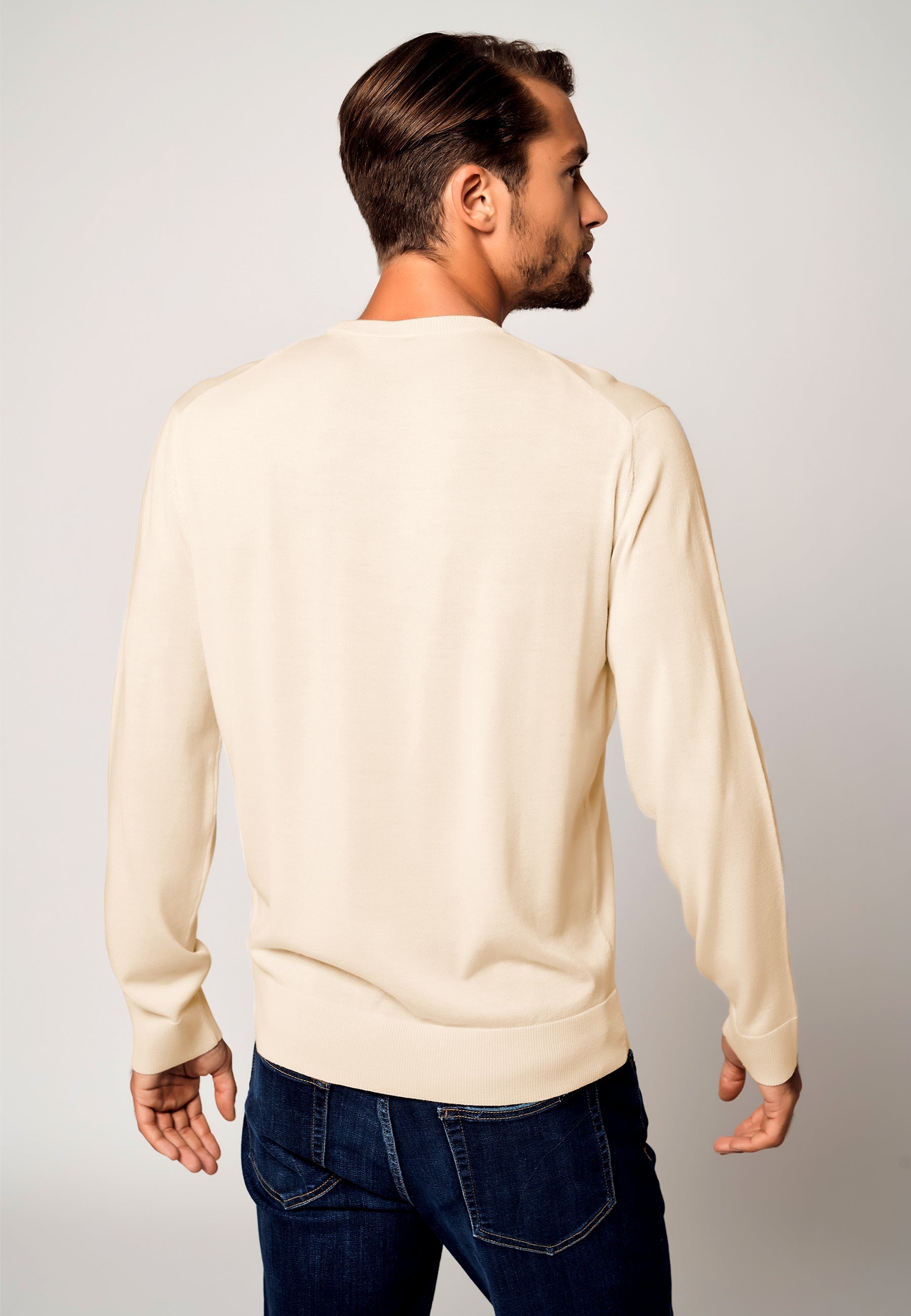 Pure Crew Neck Merino-Cashmere Sweater