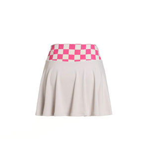 Checkered High-Waisted A- Skirt936062223433970