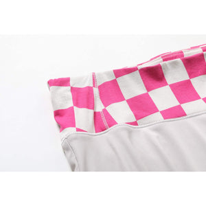 Checkered High-Waisted A- Skirt1036062223499506