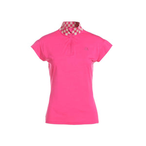 Women’s Checkered Collar Half-Zipped Top836062629953778